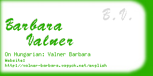 barbara valner business card
